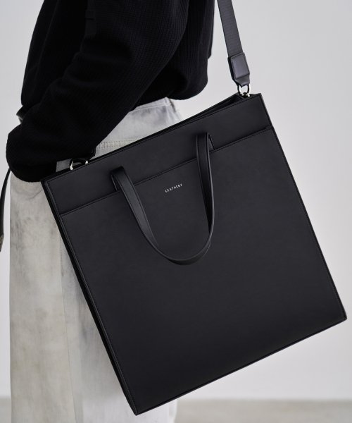 SQUARE TOTE-BAG [BLACK]