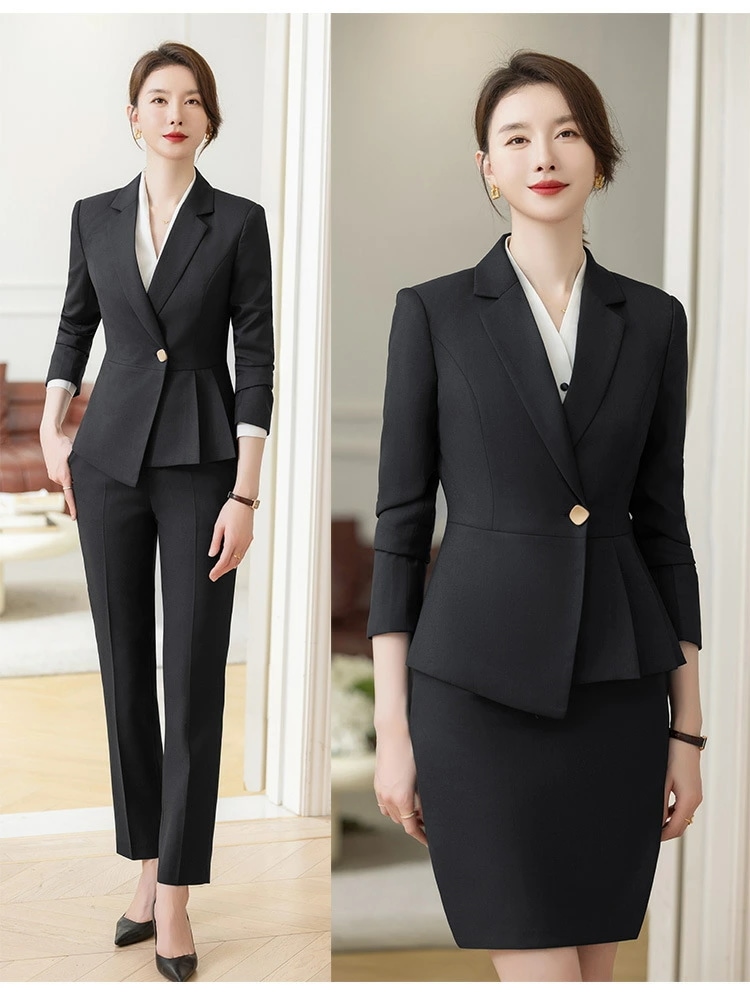 職業装 セットアップ レディース 秋 高級 ホテル フロント ジュエリー スーツ