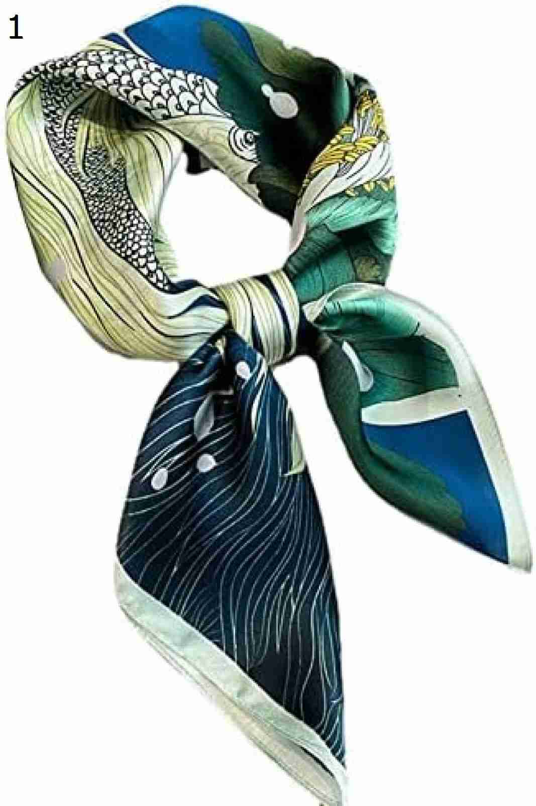 【20%OFFクーポン～】スカーフ 春と秋のプリントスカーフ 正方形のスカーフ 女性の装飾的なスカーフ プロのスカーフ スカーフ 女性用花柄スカーフ (色 : 1 Size : 70x70cm)