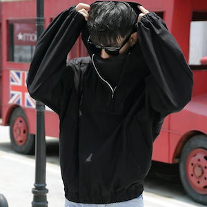 メンズルーズフード付きジャケットヨーロッパとアメリカのラージサイズストリートバットシャツジャケット