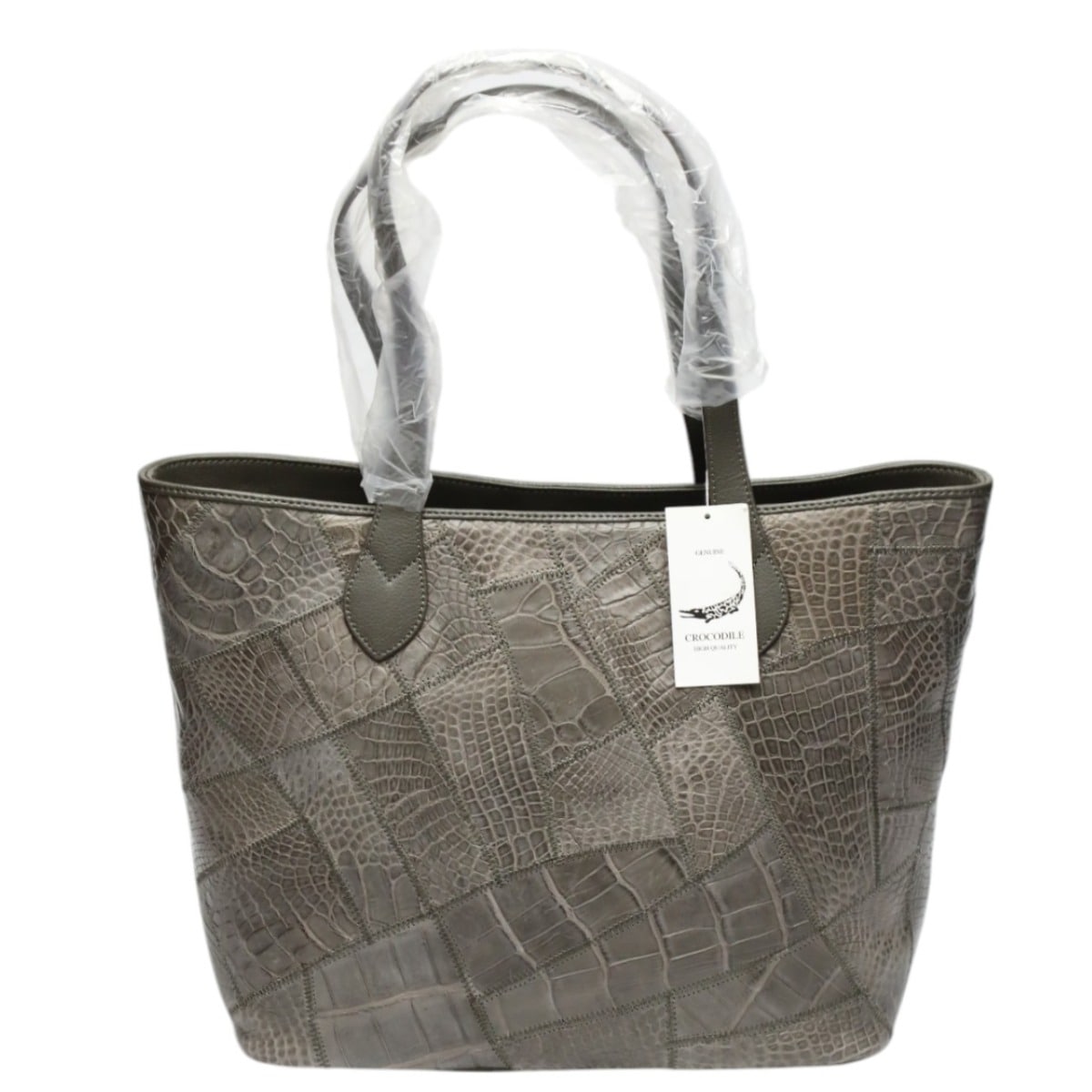 クロコダイルLB-7001 軽量 パッチワーク 天ファスナー グレー