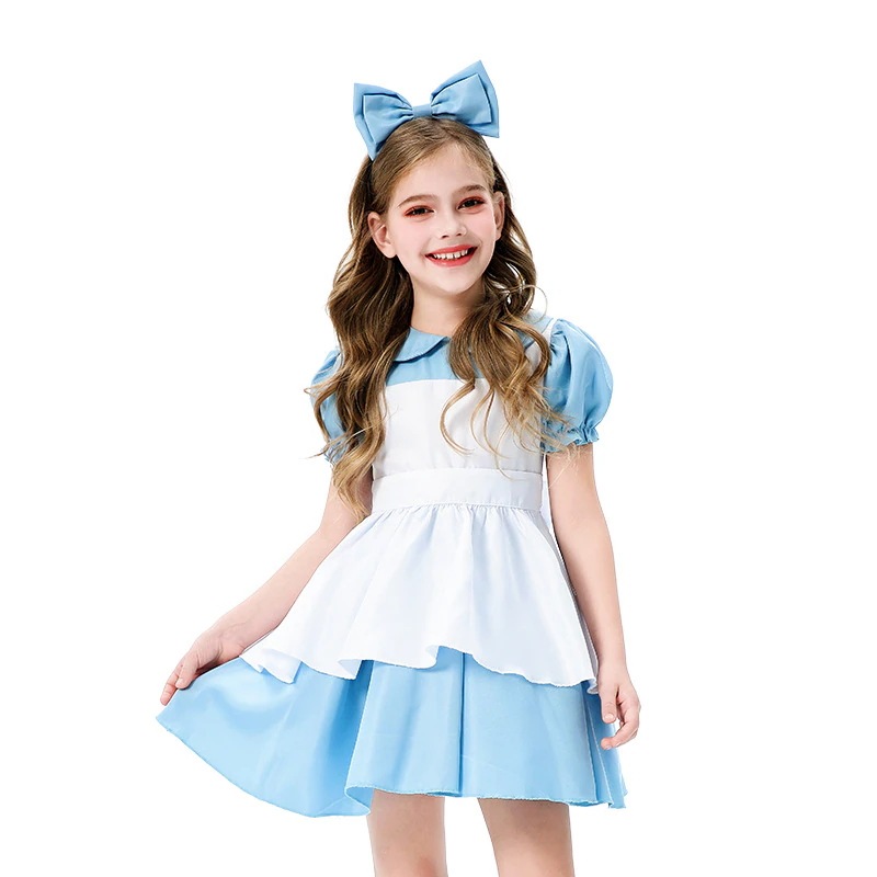 アリス子供服田園メイド服蝶プリンセスドレス女の子ロリータパフォーマンス衣装