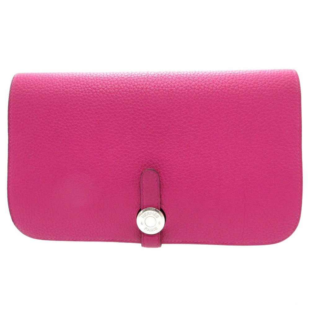 美品 ドゴンGM 長財布 トゴ/トゴ ローズパープル C刻印刻印 0178【中古】 ユニセックス