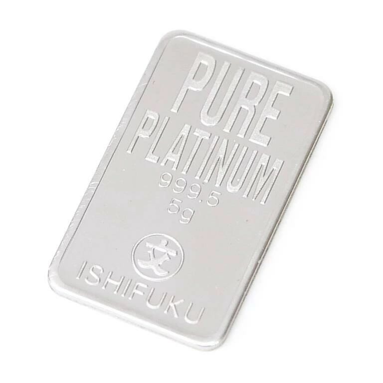 【新品】石福金属興業 純プラチナインゴット プラチナバー ingot 5ｇ(69627)