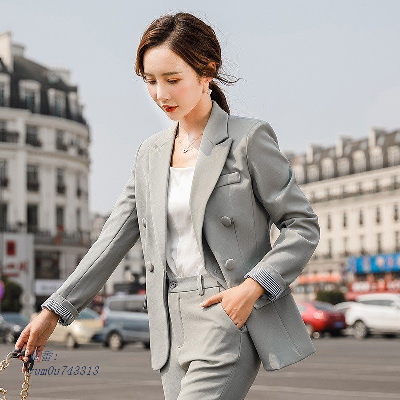 スーツ 通勤 無地 40代 20代 就活 2点セット 正式 OL パンツスーツ 事務服 ファッション