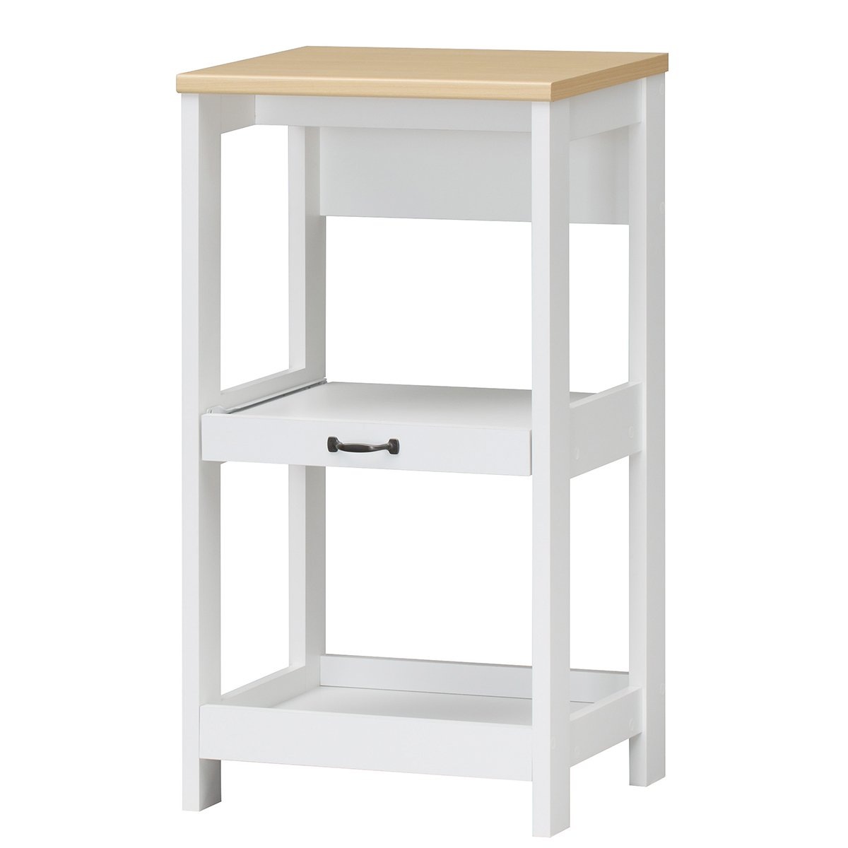 白井産業 レンジ台 キッチンラック スリム 一人暮らしにちょうどいいコンパクトサイズ ホワイト 幅50 高さ92.2 奥行38.7cm DLZ-9050SL デリジオ 9,245円