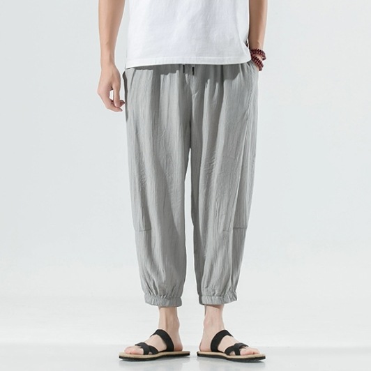 ボトムス パンツ カジュアルパンツ クロップドパンツ アンクルパンツ ウエストゴム ポケット シンプル カジュアル おしゃれ かっこいい ラフ スポーティー ルーズ 個性的 クール 主役級 存在感