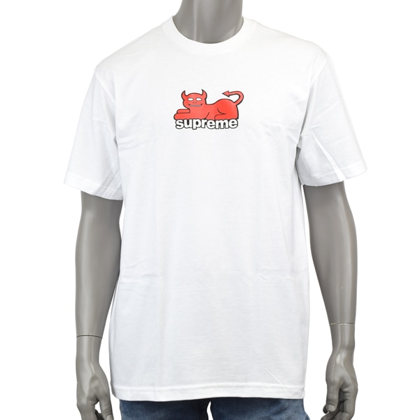 SUPREME シュプリーム TOY MACHINE DEVIL CAT TEE/トイマシーン コラボ Tシャツ/TOY MACHINE DEVIL CAT WHITE