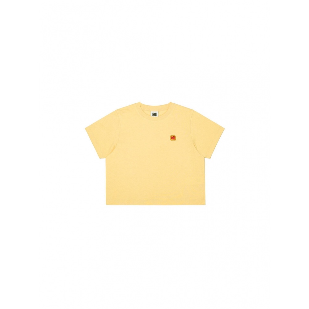 コダックアパレルエッセンシャルシグネチャーロゴショートスリーブ T シャツ女性用イエロー