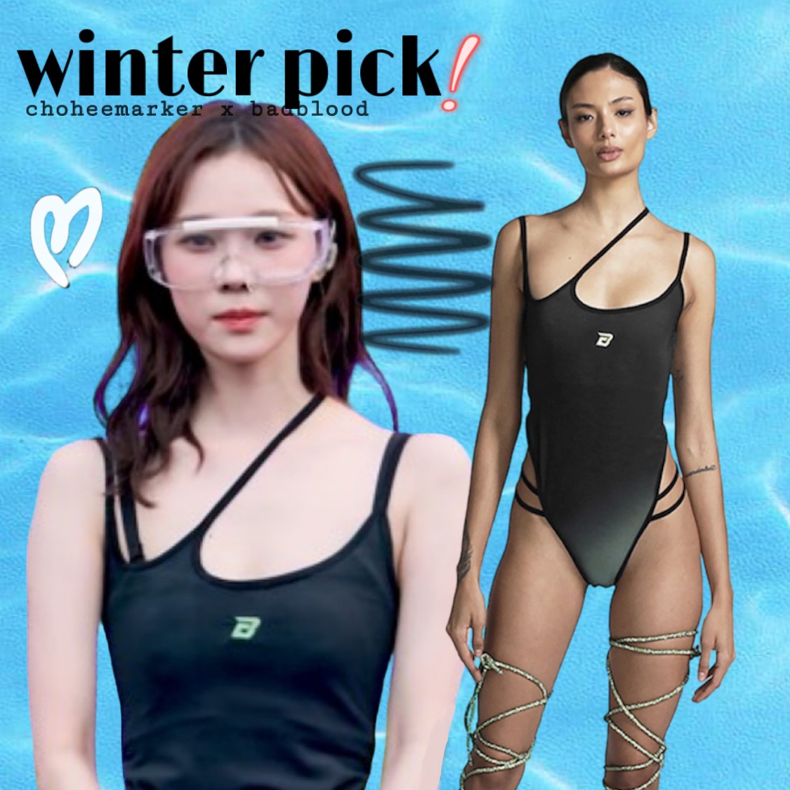 [aespa winter pick!] badblood(authentic ) Halo Multi String Bodsuit, Swimsuit