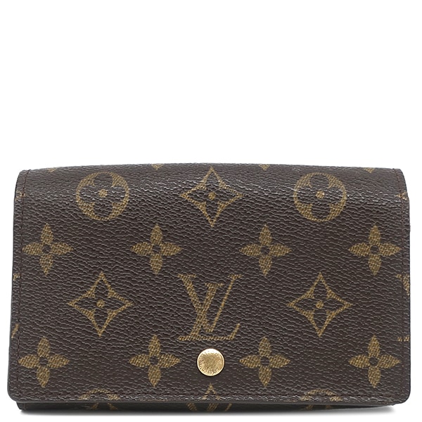 ルイヴィトン LOUIS VUITTON 二つ折り財布 ポルトモネ ビエトレゾール モノグラムキャンバス モノグラム ゴールド金具 茶 M61730 RA0033【中古】