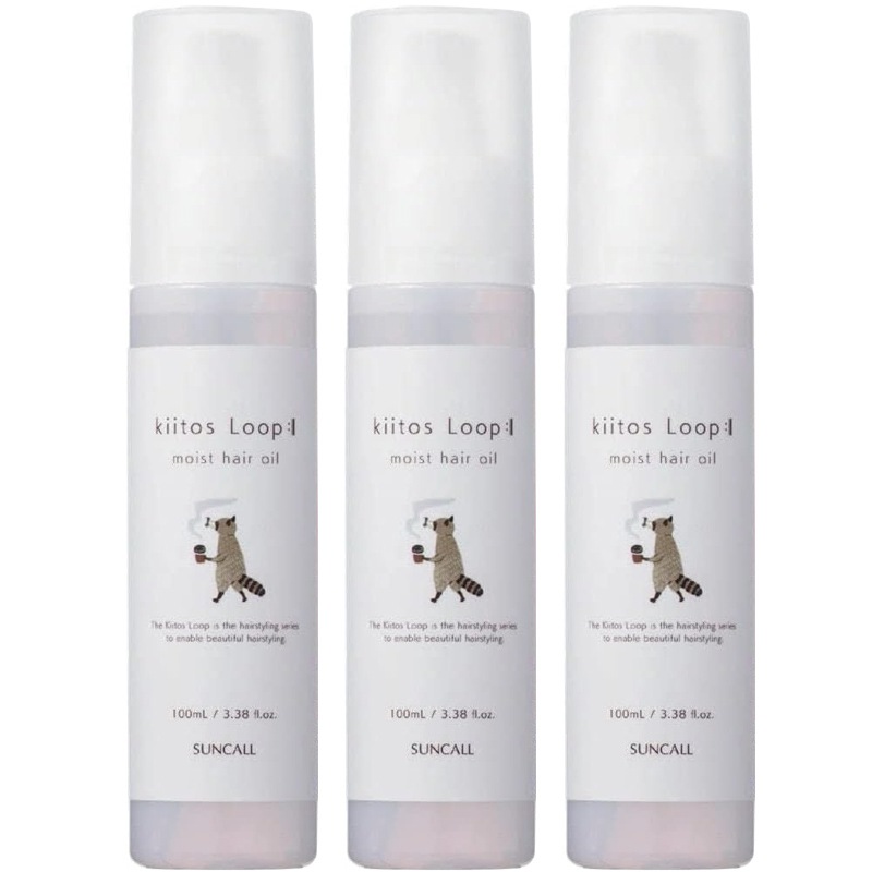 キートス ループ モイスト ヘアオイル 100mL ×3個 セット スタイリングオイル フルーティムスクの香り アウトバスオイル 乾燥 パサつき ウェーブ ストレート まとまる髪 しっとり