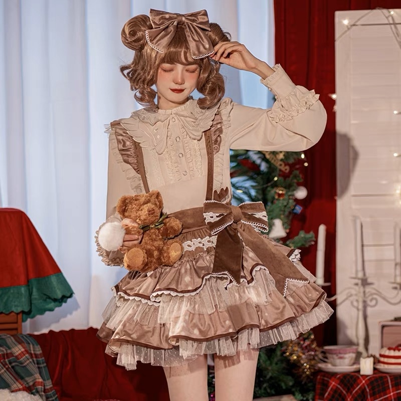 新作オリジナル高質ロリータワンピースジャンパースカート 二次元かわいい新作公主 かわいい ロリ学園祭 文化祭 ロリータゴスロリメイド服洋装 A48