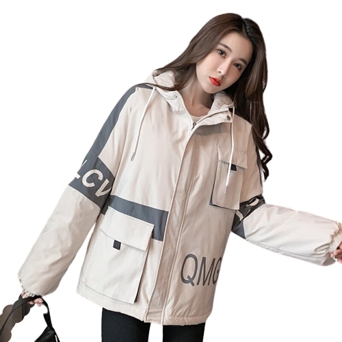 レディース冬厚手コットン流カジュアル派薄手ダウンコットンコートを克服