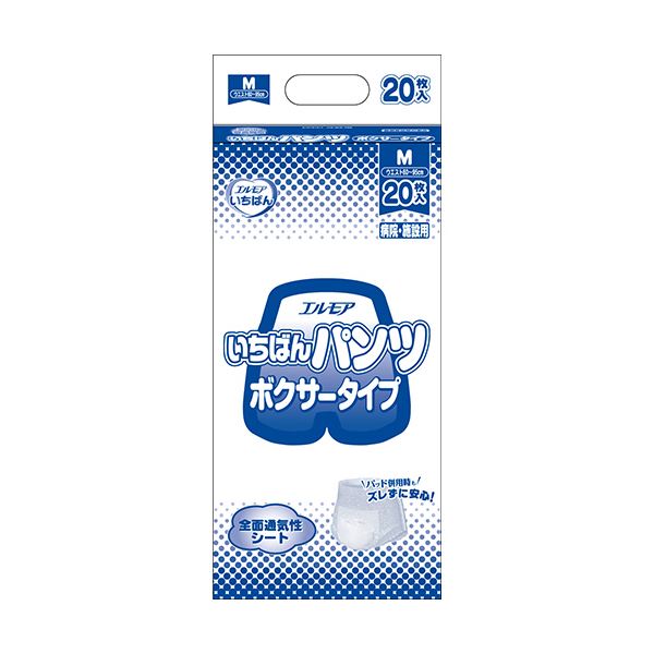 （まとめ）カミ商事 エルモア いちばん パンツボクサータイプ M 1パック（20枚）[x5セット] 8,623円