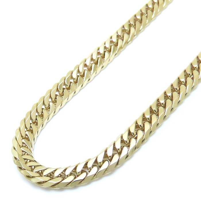 喜平ネックレス K18YG イエローゴールド 6面 ダブル 50cm 30.4g メンズ/76260【中古】