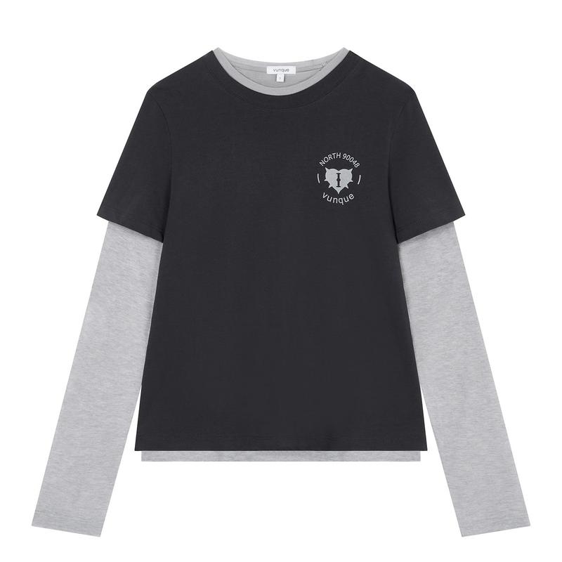 ロマンチックゴスレイヤードTシャツ Grey_VQB5-1TS800-1GYXX (即納可)