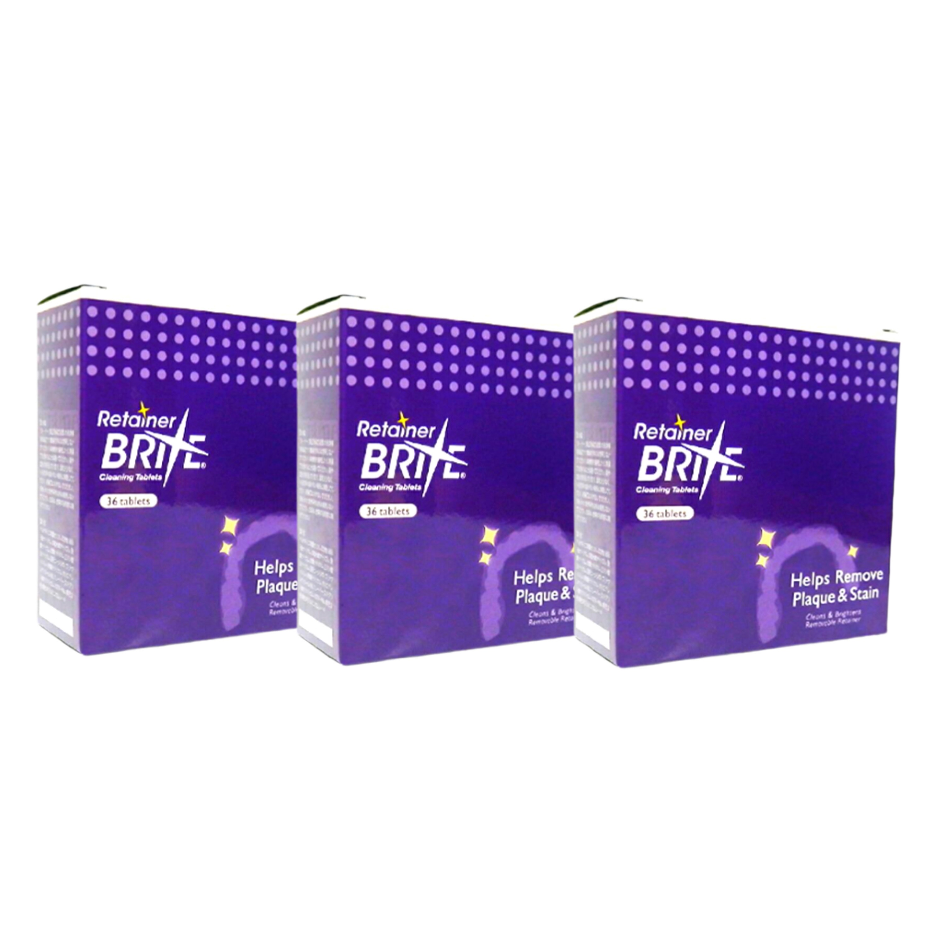 オーラルケア　リテーナーブライト　３６錠　3個　リテーナー洗浄剤