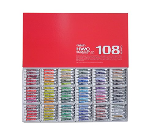 色：108全色セット ホルベイン 透明水彩絵具 108全色セット W422 5ml(2号) 0034