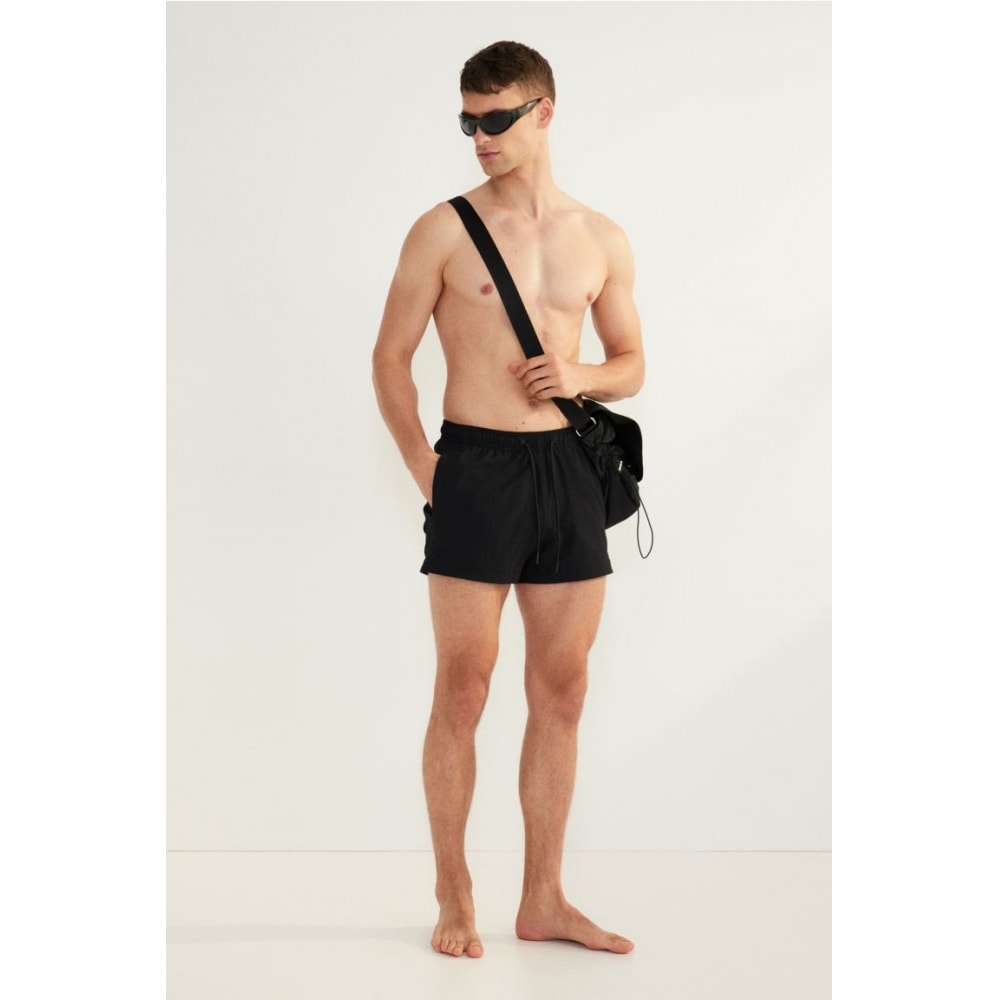H&M シーサッカースイムショーツブラック