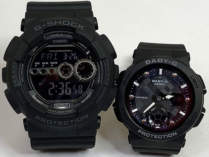 恋人たちのGショック ペアウオッチ G-SHOCK BABY-G カシオ 2本セット GD-100-1BJF BGA-250-1AJF プレゼント 手書きの あす楽対応 g-shock プレゼ
