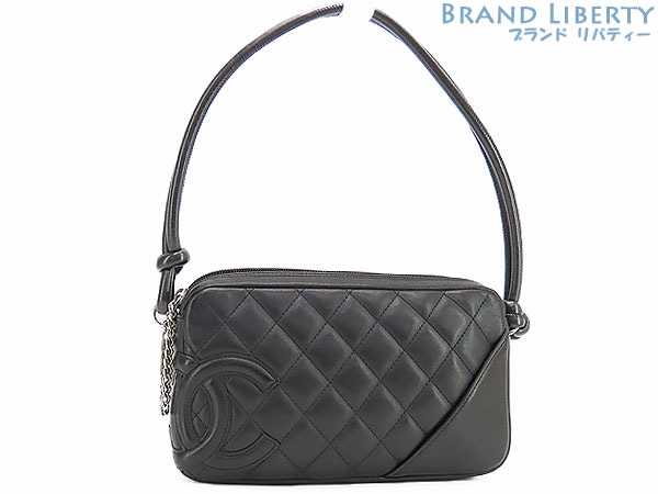 美品シャネルカンボンラインショルダーポーチアクセサリーポーチショルダーバッグハンドバッグブラックピンクA25175 124,250円