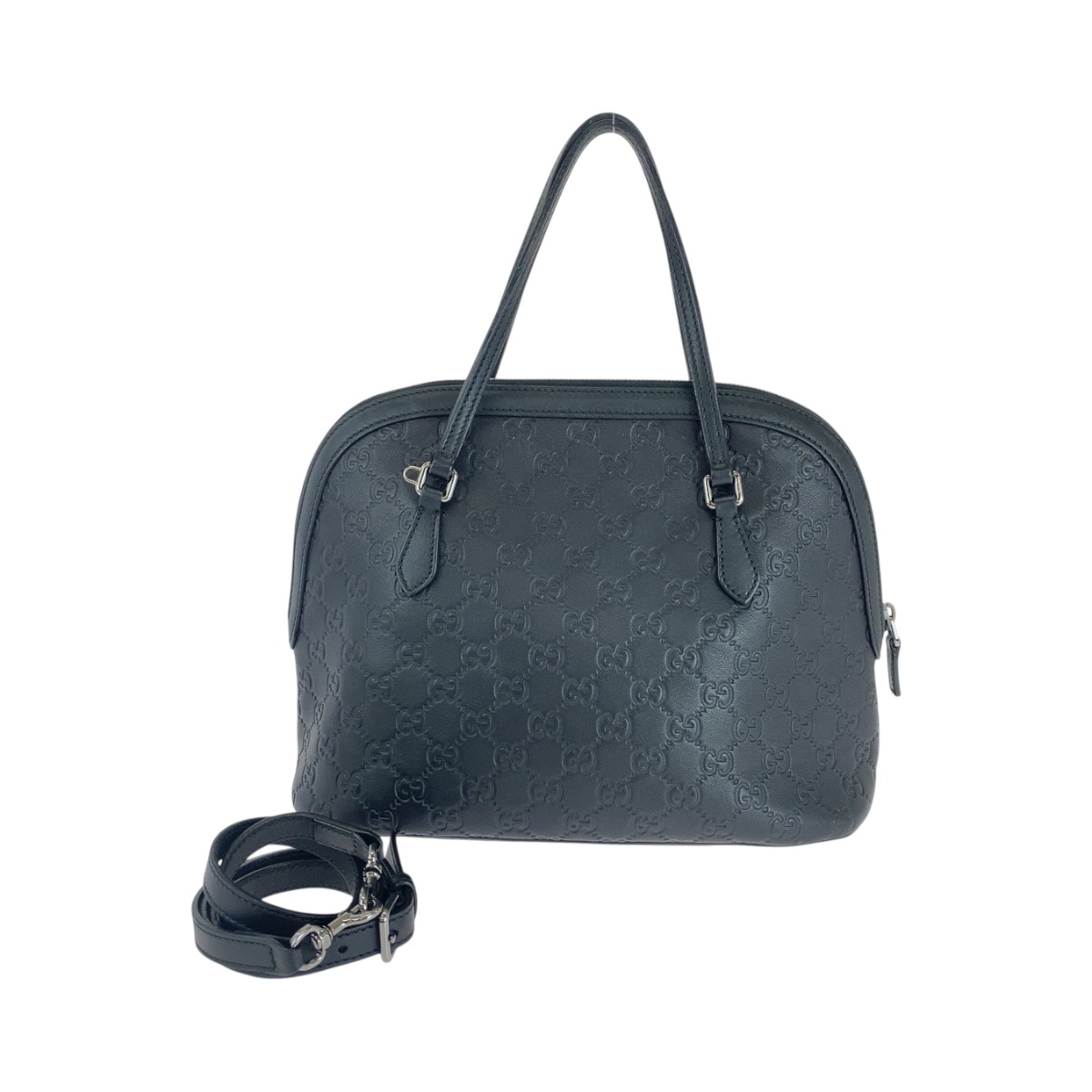 美品 グッチシマ ブラック 黒 シルバー金具 レザー 420023 ショルダーバッグ ハンドバッグ 2way レディース 501653 41,340円