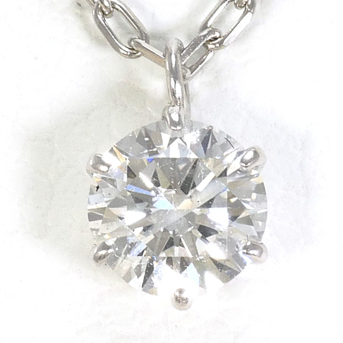 PT900 プラチナ PT850 プラチナ ネックレス ダイヤモンド 0.30ct 総重量約1.9g 約45cm 中古
