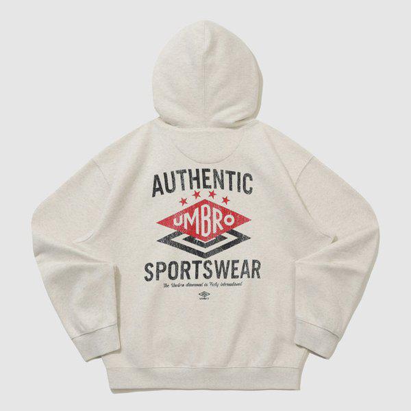 ダブルダイヤ起毛フード付きTシャツ OATMEAL MGREY UQ421CHDO4 OMG0