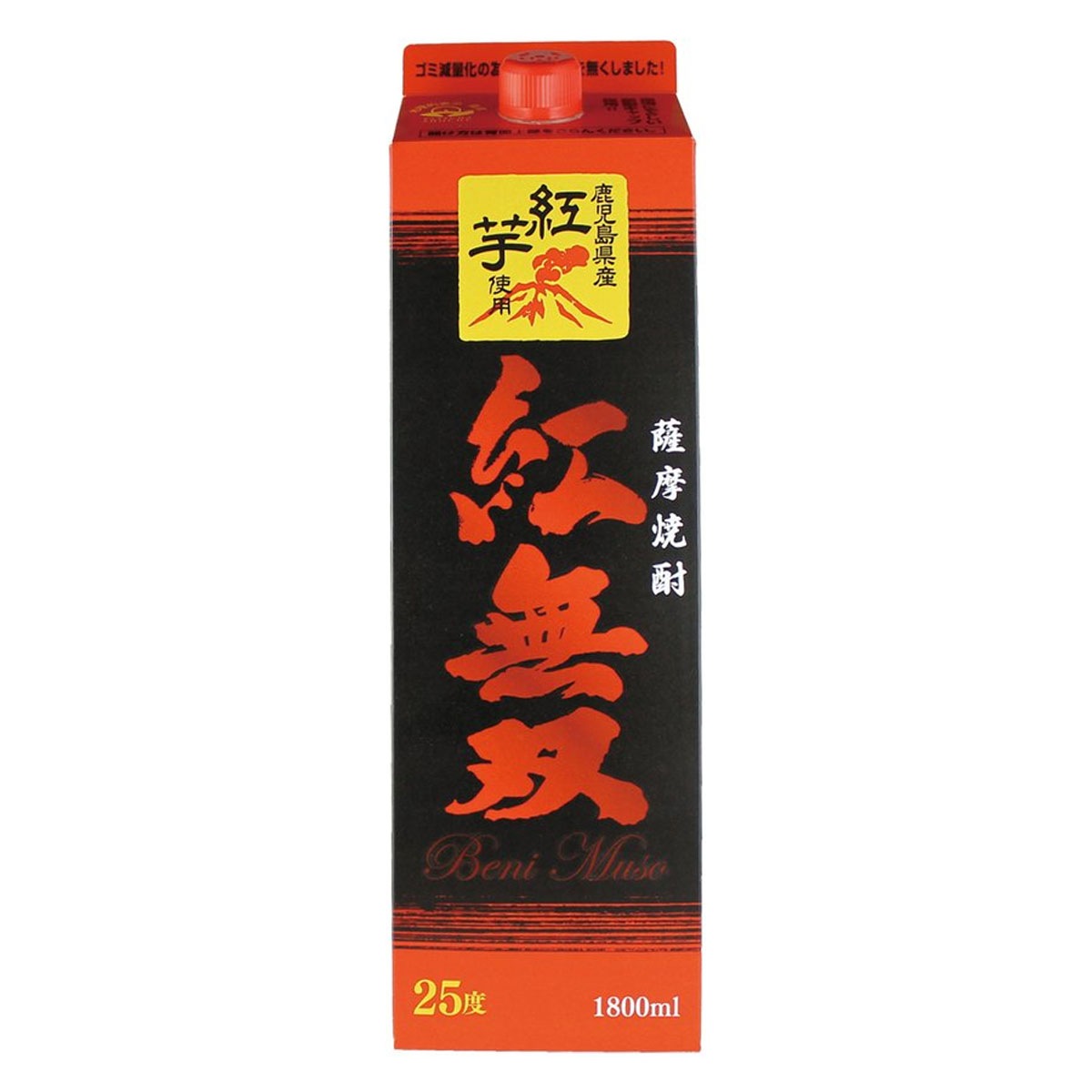 芋焼酎 紅無双 25度 1800mlパック 6本入 2ケース(12本) さつま無双