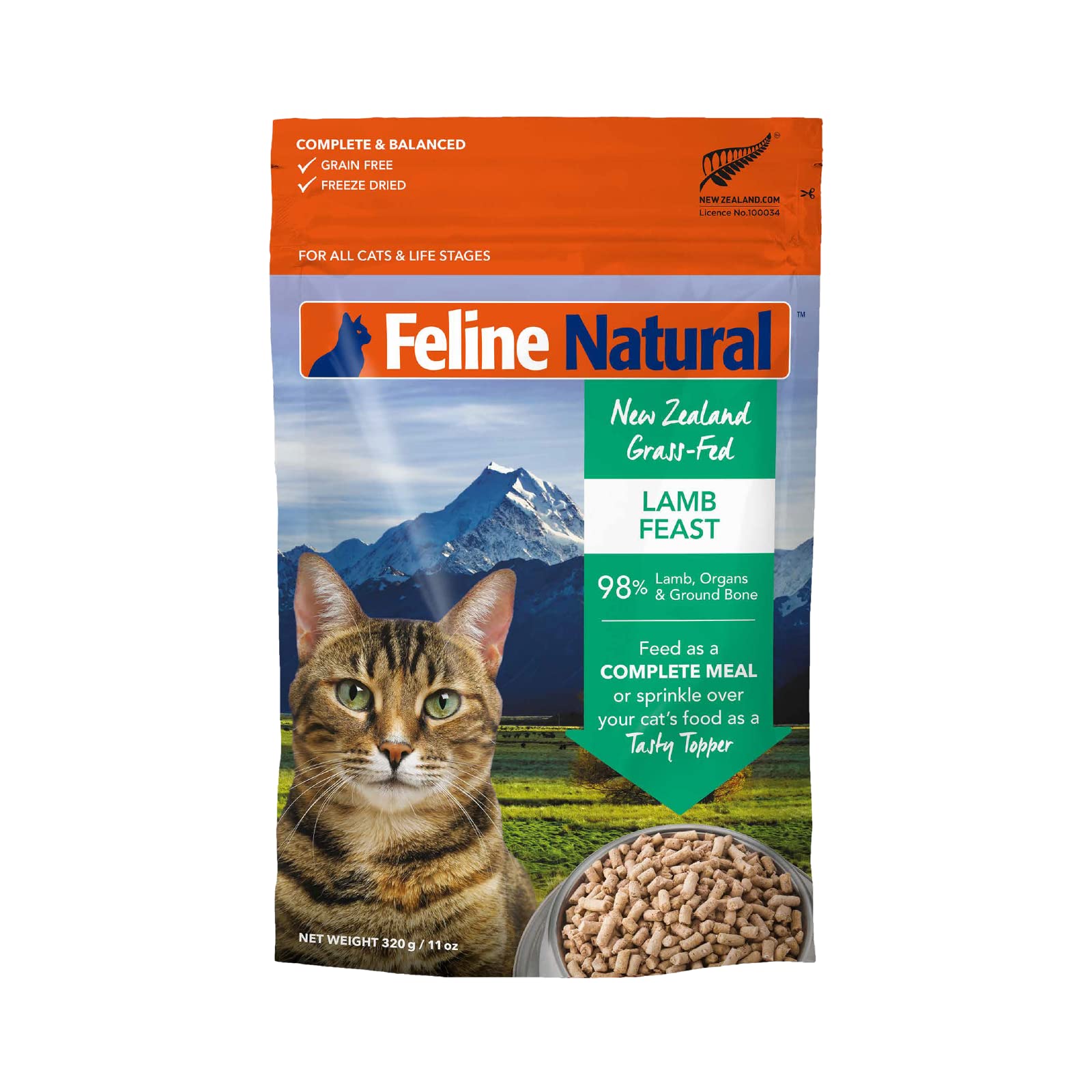 Feline Natural(フィーラインナチュラル) フリーズドライ キャットフード ラム 320g