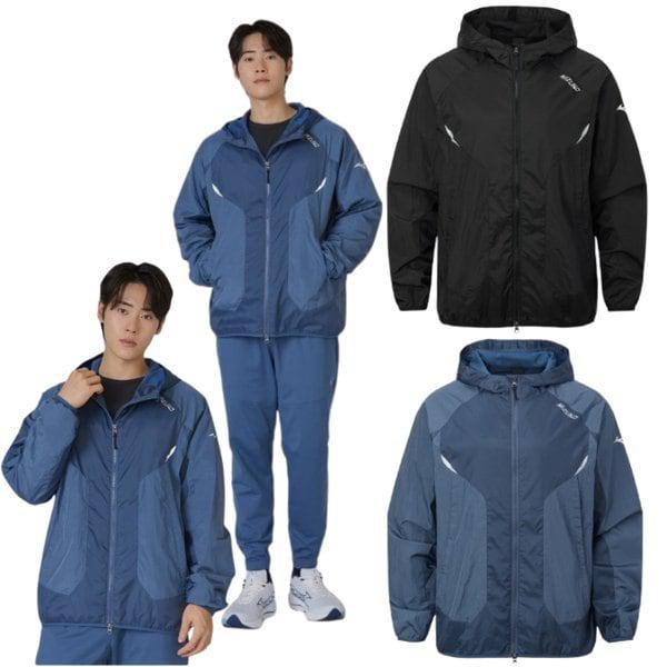 24AW 男女共用 ランニング ウーブン ウィンドブレーカー 32YE450109 伸縮性の良い機能性ジャケット 32YE450116 2C