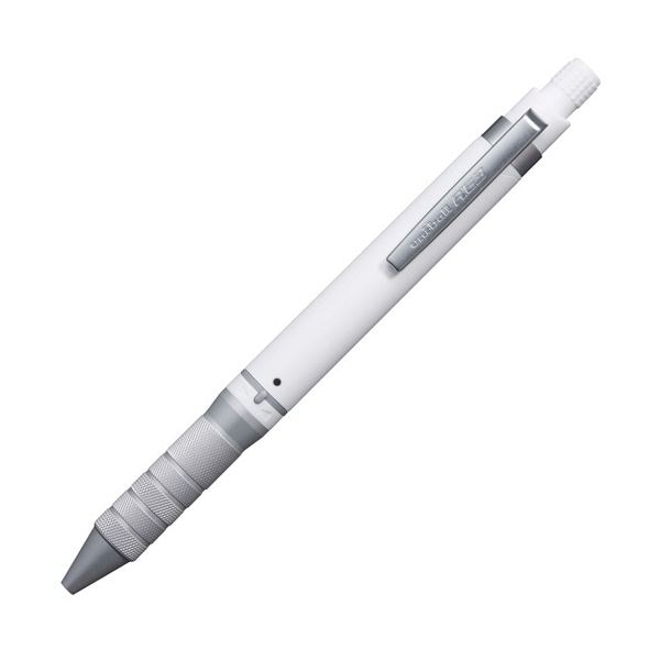 (まとめ) 三菱鉛筆 消せる3色ゲルインクボールペン ユニボールR：E3 BIZ 0.5mm ホワイト URE3100005.1 1本 (×5セット)筆記具