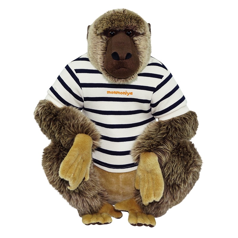 犬の猿 ぬいぐるみ ブラックストライプ スウェットシャツ
