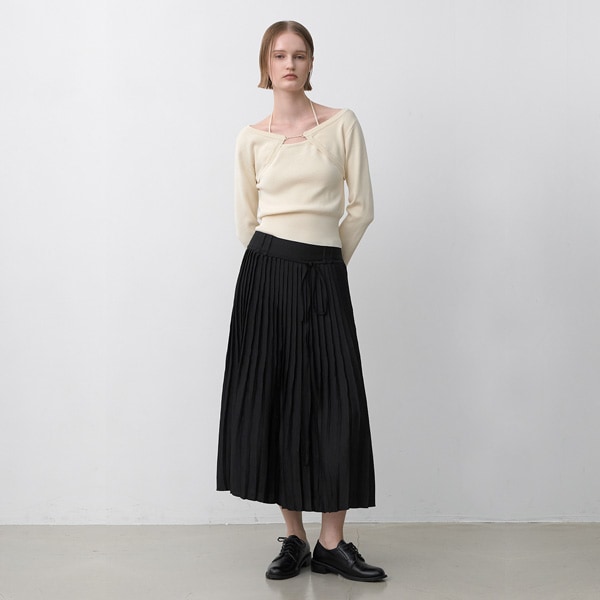 (SK-5000)CLAIRE PLEATS LONG SKIRT S