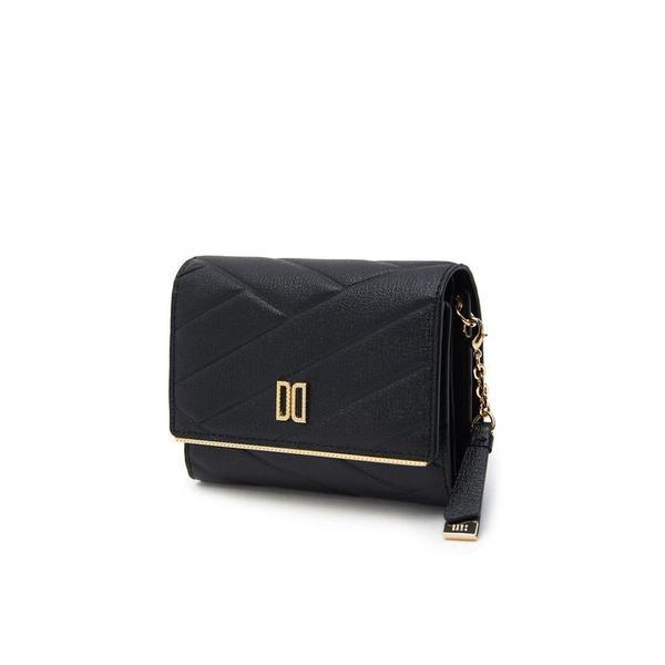 [26SS] [CARLISLE MODERN] ブラックカーライルパターンゴールドDD 3段二つ折り財布 DCWA6E414BK