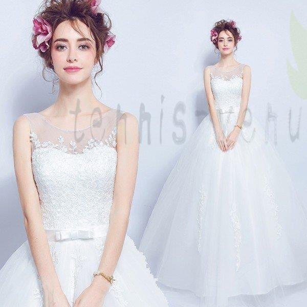 ウエディングドレス エンパイア 二次会 ウェディングドレス 安い 結婚式 プリンセス 花嫁 披露宴