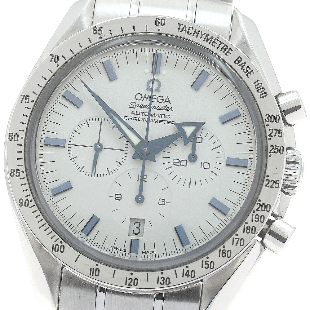 オメガ OMEGA 3551.20 スピードマスター ブロードアロー デイト クロノグラフ 自動巻き メンズ 保証書付き_878062【中古】