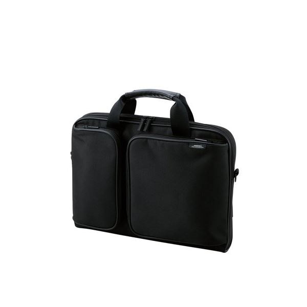 (まとめ) エレコム キャリングバッグZEROSHOCK スリムタイプ 13.3インチノートPC対応 ブラック ZSB-BM006NBK 1個 (×5セット)