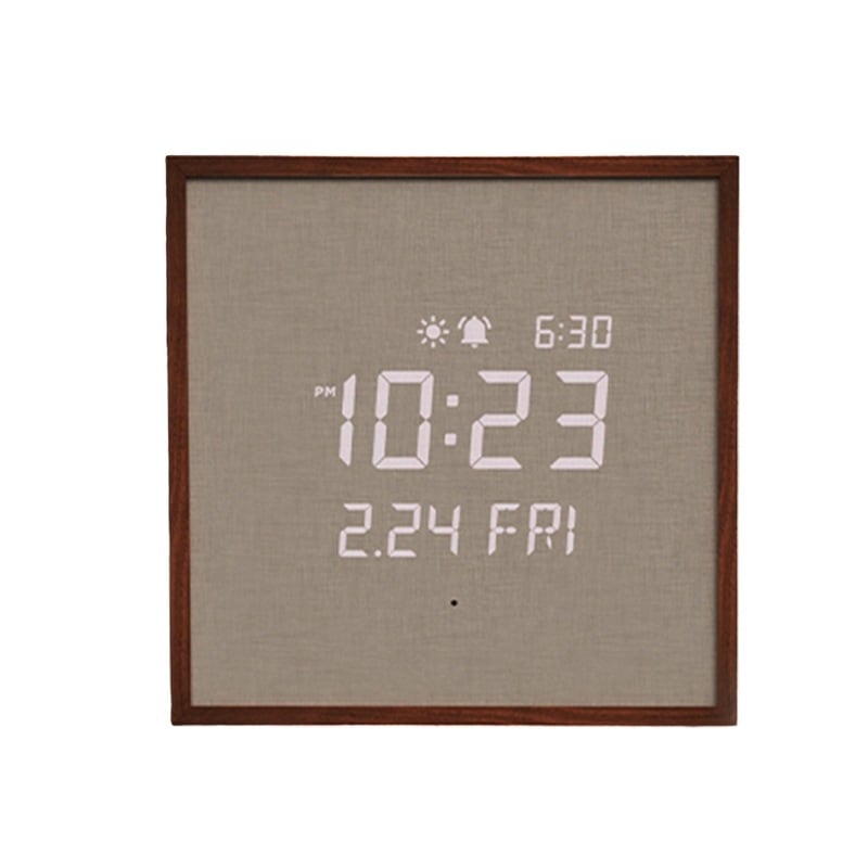 ムアスウッドデンフレームバックライトムードランプLEDウォールクロック 13,343円