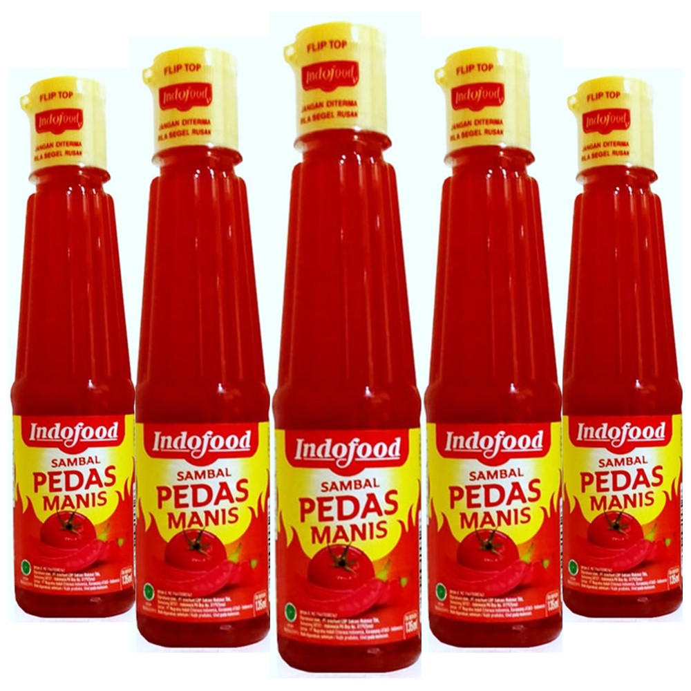 まとめ買いセット インドネシア調味料 サンバル プダス マニス 135ml x ５本 海外直送品
