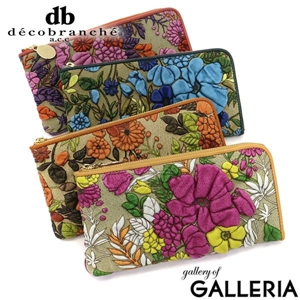 デコブランシェ decobranche 長財布 KYOUKA 京香 L字ファスナー 財布 大人 革 友禅革 レディース 花 日本製 d-03-08