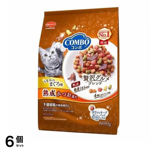 コンボ キャット ドライ まぐろ味・熟成かつお添え 600g 6個セット