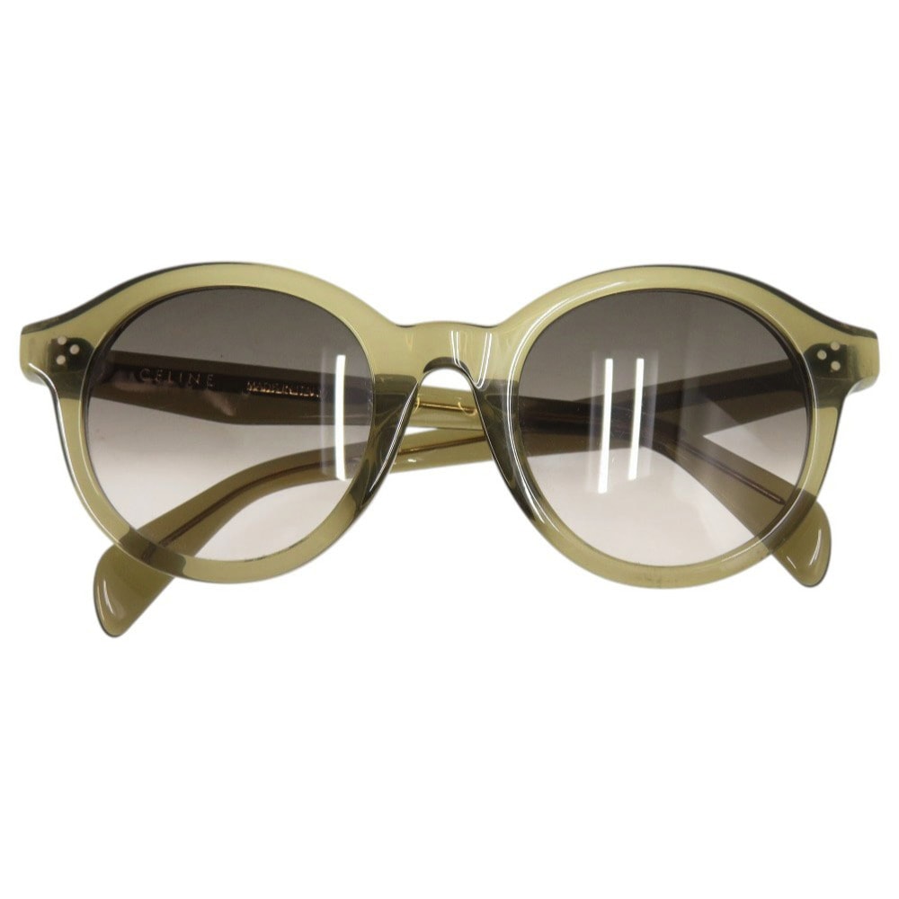 美品 グラデーションレンズ CL40034F サングラス プラスチック オリーブ 1045【中古】 レディース