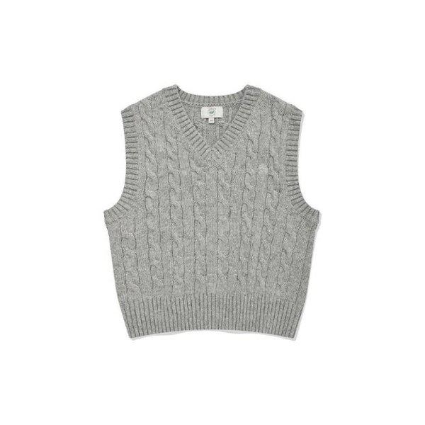 ベスト JQS CO2403KT75-HG ウーマン ケーブル ニット ベスト ヘザーグレー 9,159円
