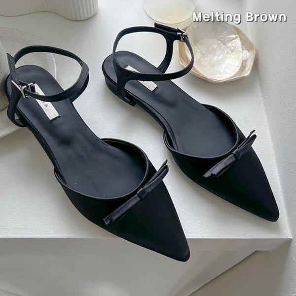 女性用夏サテンスリングバックサンダルK40