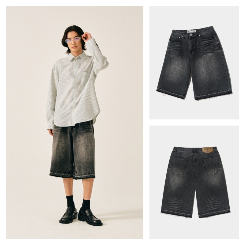 【SATUR】 Gabon denim bermuda pants /追跡付 MUSINSA | SATUR Gabon denim Bermuda pants Neutro black