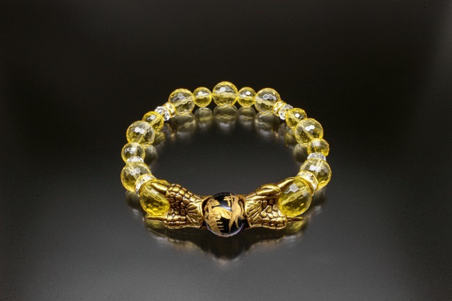 黄金龍の大金運ブレス　白水晶 黄水晶　ｵﾆｷｽ　ブレスレット メンズ レディース 効果 ハンドメイド 浄化 種類 意味 アクセサリー クリスタル　シトリン