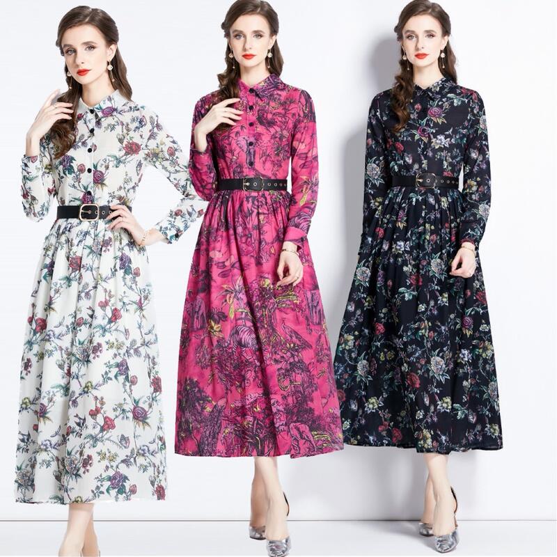 大ヒット中 M～3L3色パーティー ドレス ロング フレアワンピ ワンピース ワンピ パーティードレス パーティーワンピ 結婚式 二次会 大きいサイズクラシカル系 レトロ感 大人優雅 ベルト付