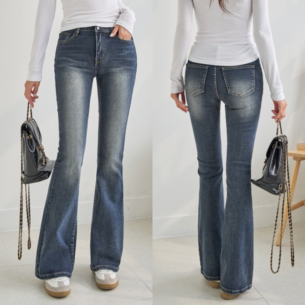 [NAK21] (S~L) 3タイプ骨盤ポンブーツカットウォッシュデニムパンツDM51-P-16